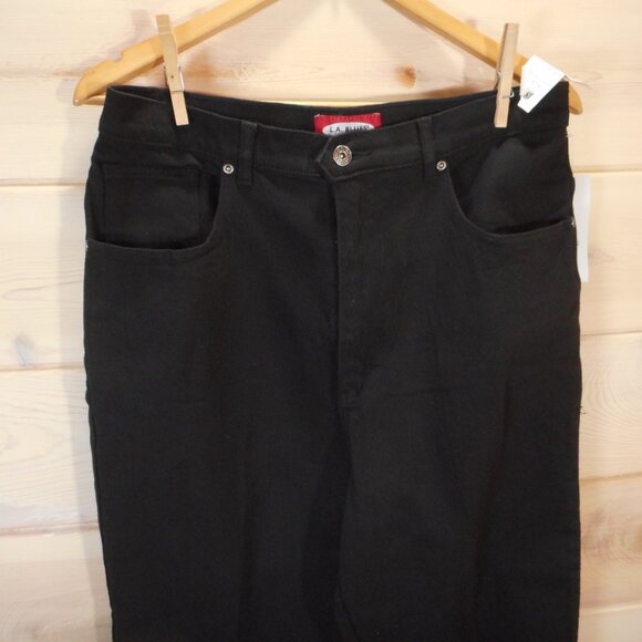 L A Blues Jeans Women's plus size 18W Black Bare Back NWT Vintage High Waist - Picture 2 of 9